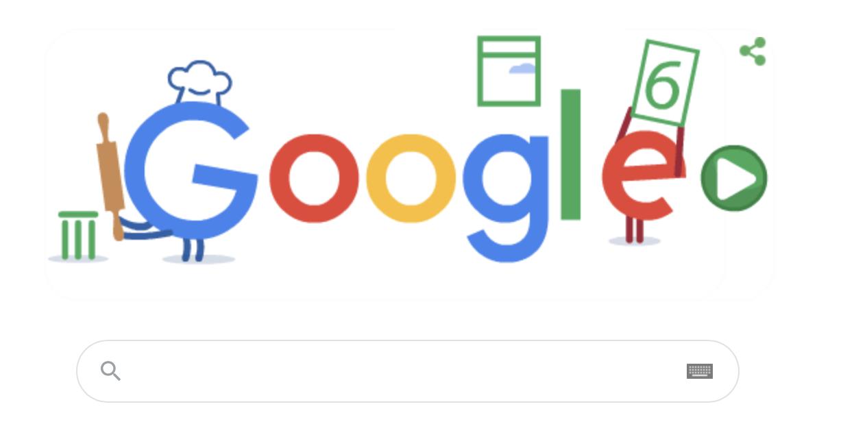 Googles logo och sökruta som de ser ut på datorskärmen i webbläsaren.